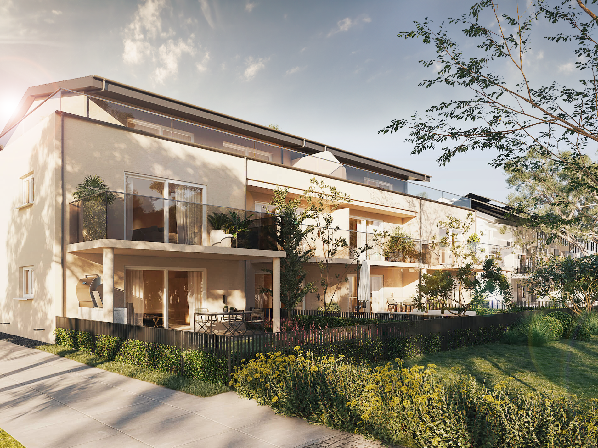 DOMUS “ Alpenblick“ Neubau eines KfW 55 Mehrfamilienhauses