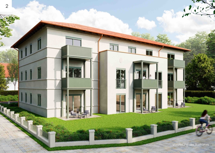 „Projekt Albatros“ Exklusiver Neubau KfW 40 QNG Standard, 86836 Untermeitingen, Etagenwohnung