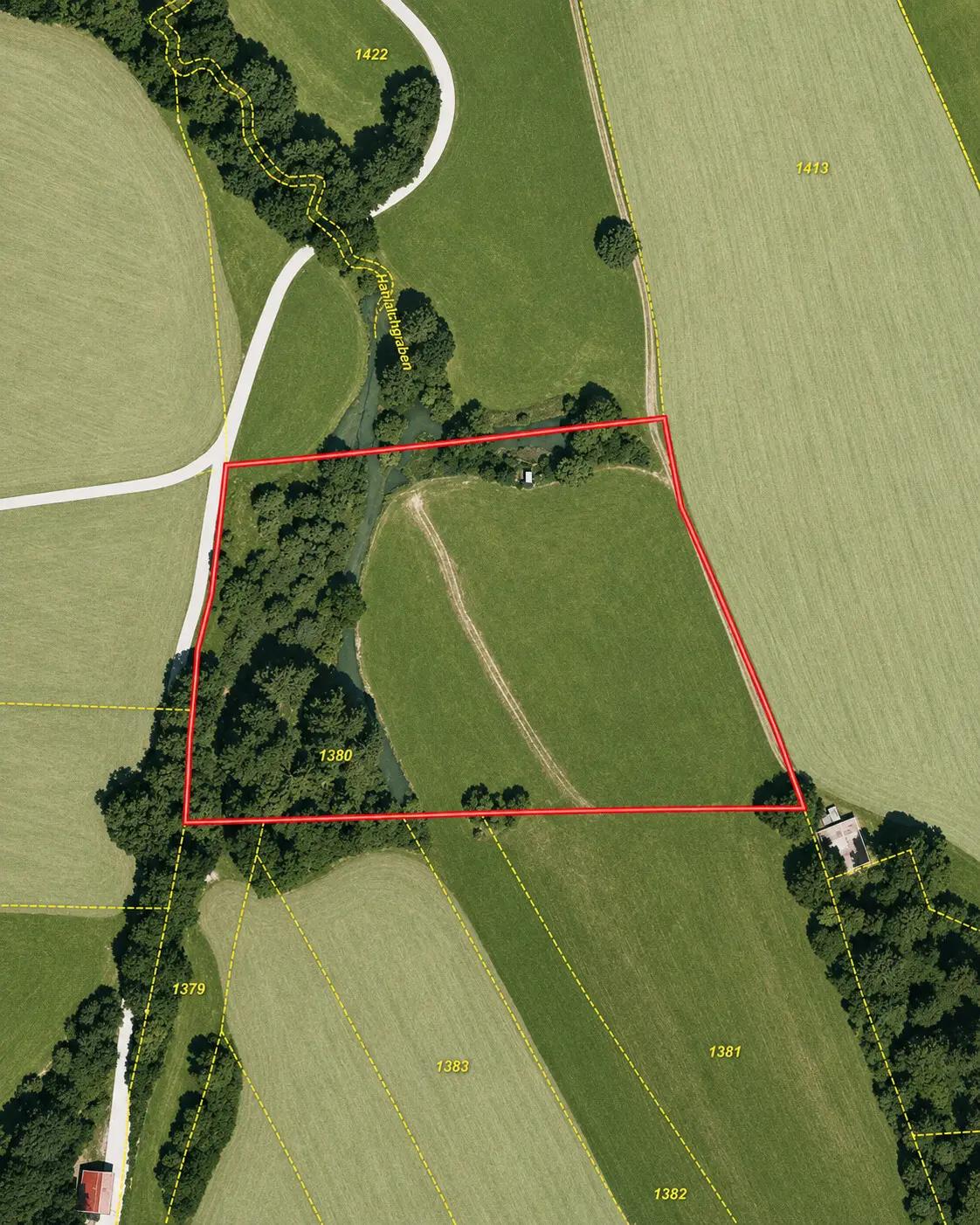 13.250m² Land & Forstwirtschaftsfläche mit Grünland und Mischwald in Andechs