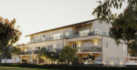 Hausansicht Süd (2) - " Schon 90 % abverkauft " KFW 40 Neubau Penthouse Wohnung in Schwabmünchen